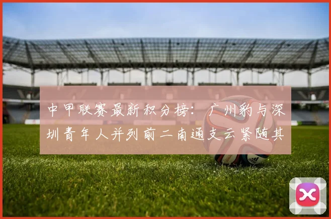 中甲联赛最新积分榜:广州豹与深圳青年人并列前二南通支云紧随其后